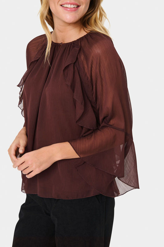 Mavis Blouse in Burgundy by Saint Tropez