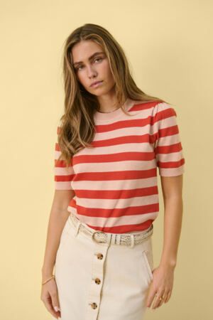 Striped Short Sleeve Knit by Saint Tropez