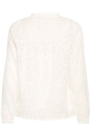 Hazy Long Sleeve Shirt in White by Fransa