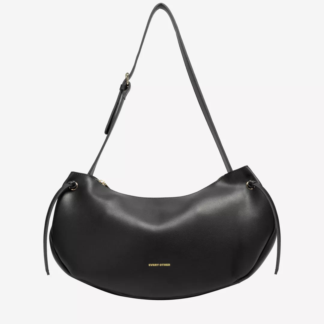 Tassel Slouch Shoulder Bag in Black by Every Other
