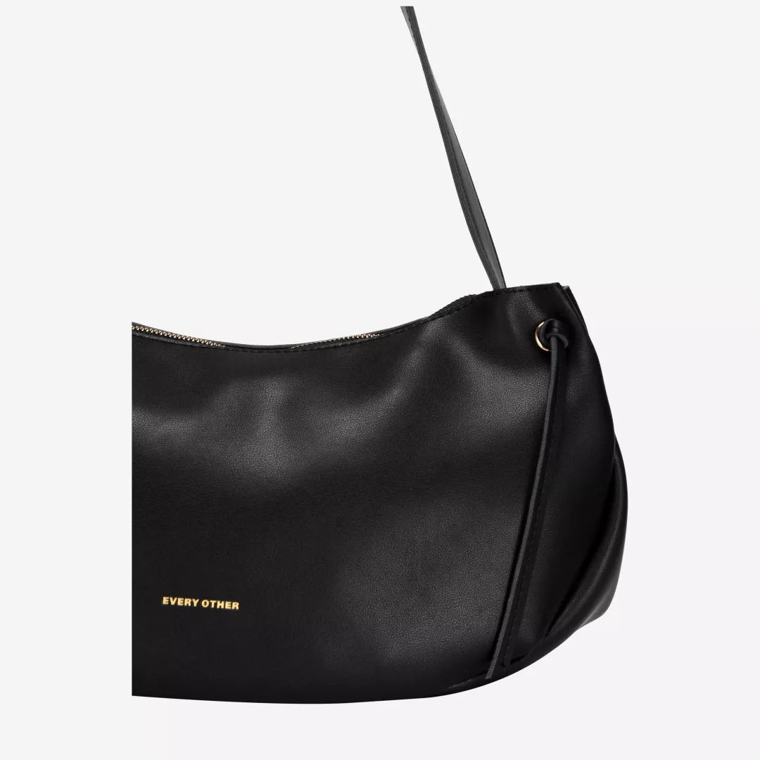Tassel Slouch Shoulder Bag in Black by Every Other