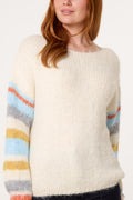 Striped Sleeve Knit