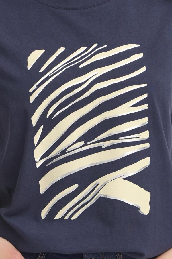 Zebra Tee in Navy by Fransa